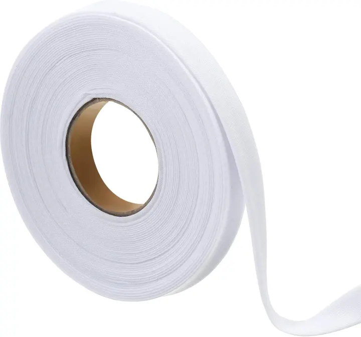 1/2-Inch Double-Fold Cotton Bias Tape — 10 Yards, White