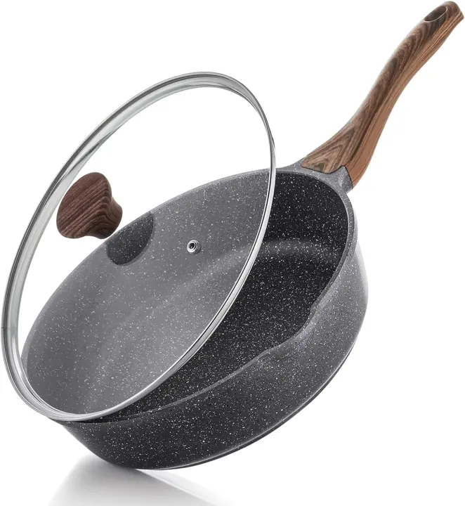 10-inch Nonstick Deep Skillet — Saute Pan with Lid