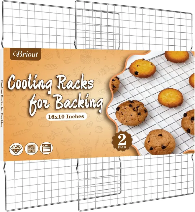 16 x 10 Stainless Steel Wire Cooling Rack — Set of 2