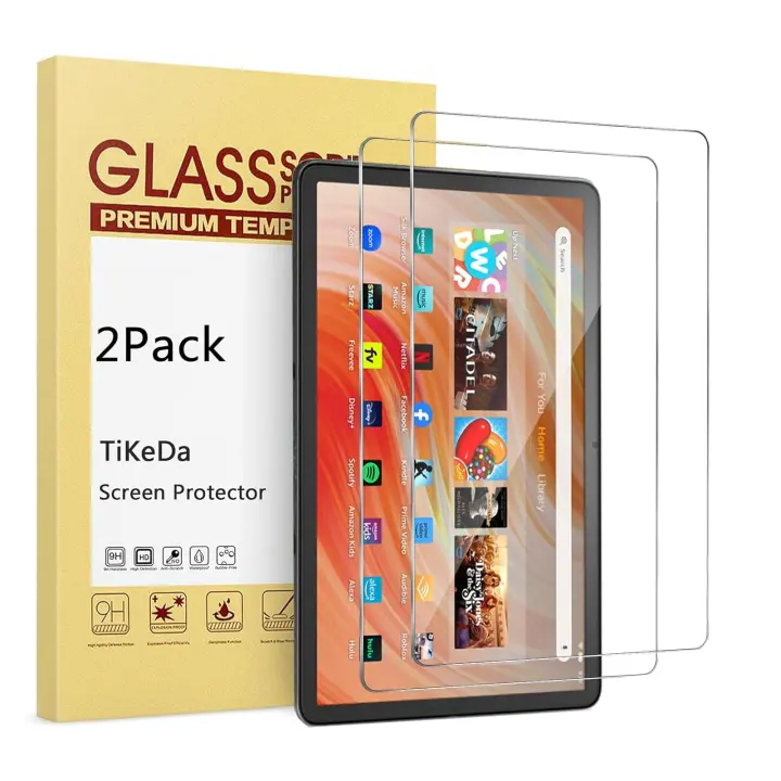 2-Pack Tempered Glass Screen Protectors for Fire HD 10 (10.1 in, 2021/2023)