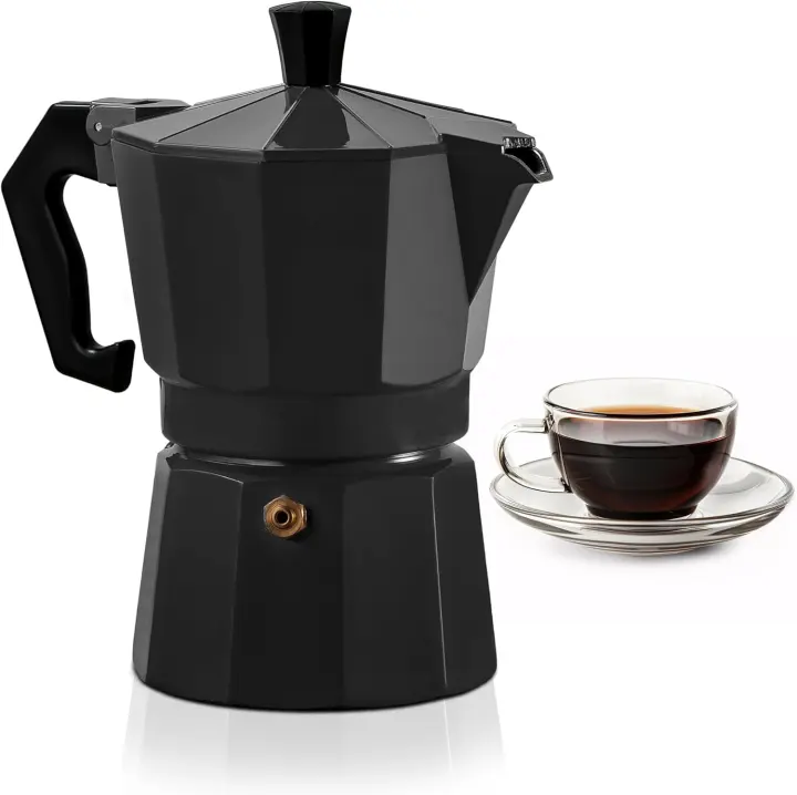 3-Cup Moka Pot Stovetop Espresso Maker — 5oz Aluminum Cafetera