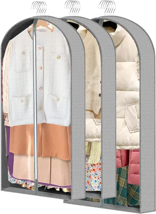 3-Pack PEVA Breathable Garment Bags (40in & 50in) — Dress & Suit Covers