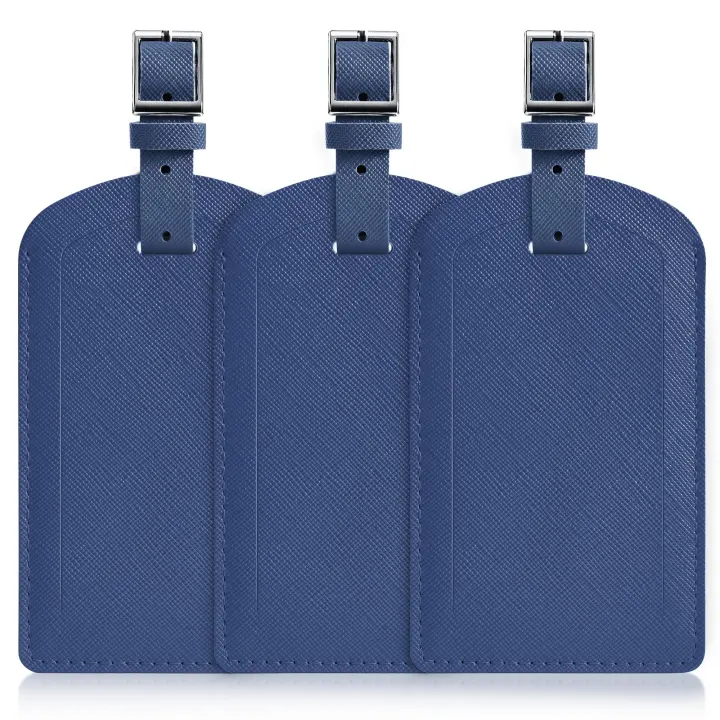 3-Pack TSA-Approved Luggage Tags with Privacy Flap — Travel Bag ID