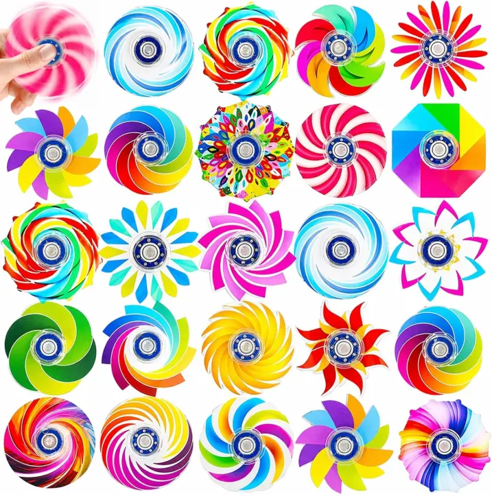 40-Pack Mini Fidget Spinners — Bulk Toys for Kids & Adults