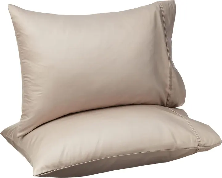400 Thread Count 100% Cotton Sateen Pillowcases, Standard 20 x 30 in (Set of 2)