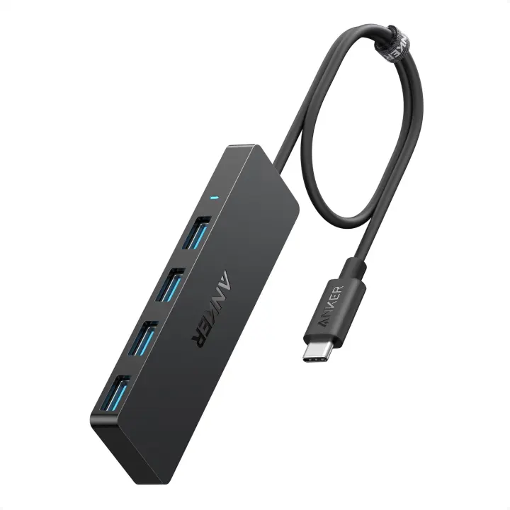 Anker USB-C Hub — 4-Port USB 3.0 Data Adapter (5Gbps, 2 ft Cable)