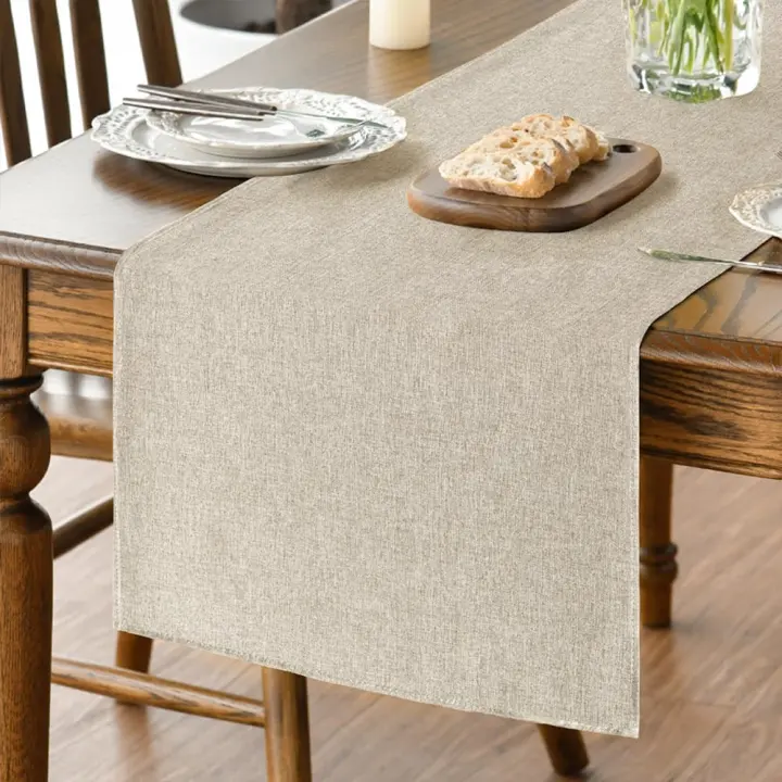 Artoid Mode Light Brown Table Runner — 13 x 72 in Seasonal Dining Accent