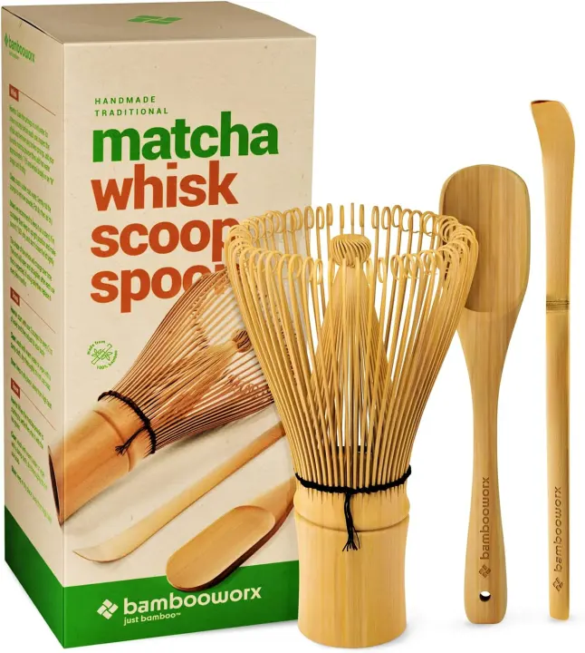 Bamboo Matcha Whisk Set with Chashaku Scoop and Tea Spoon