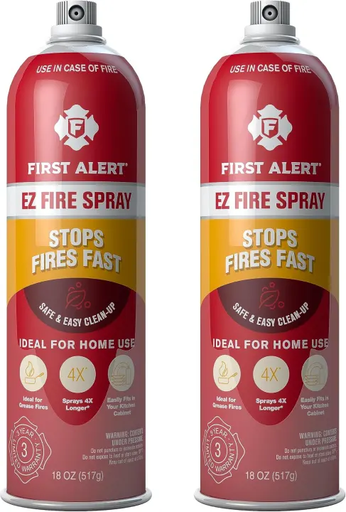 First Alert EZ Fire Spray Portable Extinguishing Aerosol — 2-Pack