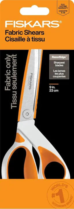 Fiskars 9" RazorEdge Fabric Shears — Heavy-Duty Sewing Scissors