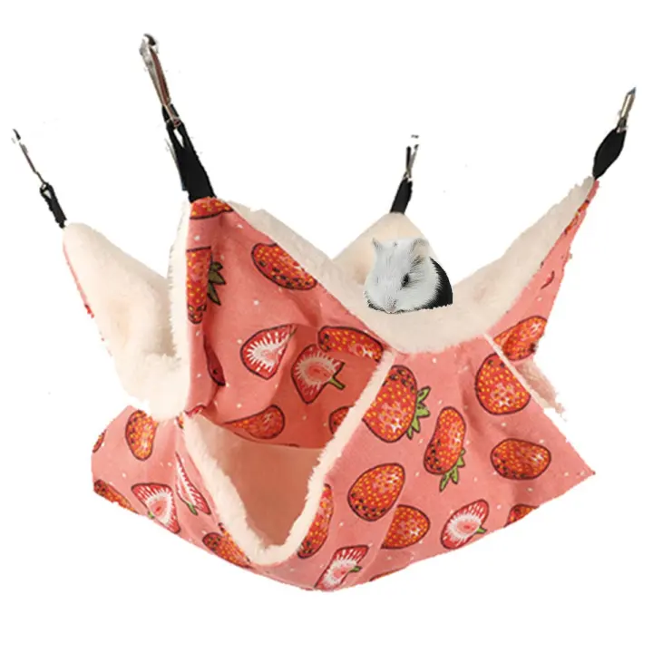 Hanging Hammock for Rats, Ferrets & Small Pets — 4-Pack Soft Beds