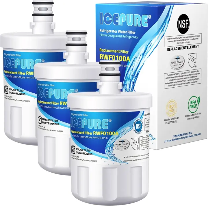 ICEPURE Refrigerator Water Filter Replacement — 3-Pack (LT500P Compatible)