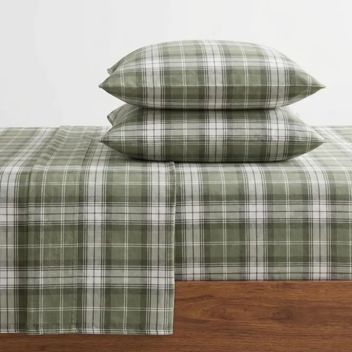 King Flannel Sheet Set with Deep-Pocket Fitted Sheet