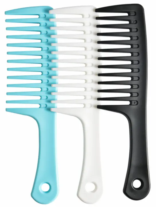 Large Wide-Tooth Detangling Comb — 3-Pack for Curly, Long & Wet Hair