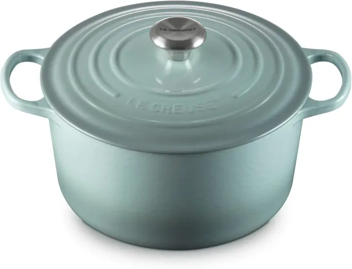 Le Creuset Enameled Cast Iron Deep Round Oven – 6.5 qt, Sea Salt