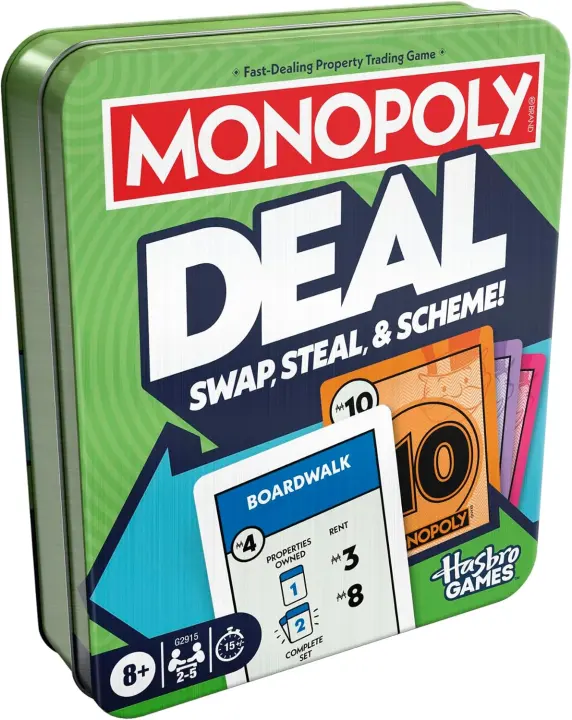 Monopoly Deal Card Game — Collectible Tin Edition