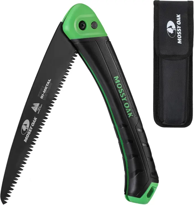 Mossy Oak 7" Folding Hand Saw — 3-Blade Pruning & Camp Saw