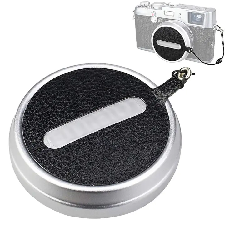 Nappa Leather Lens Cap Keeper with Tether for Fujifilm X100 Series