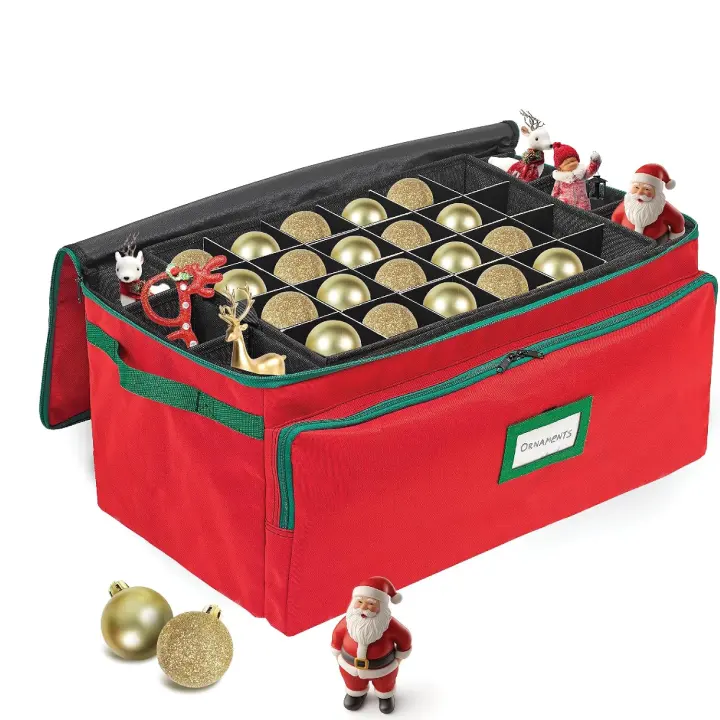 Ornament Storage Box — Holds 72 3" Ornaments with 3 Removable Trays