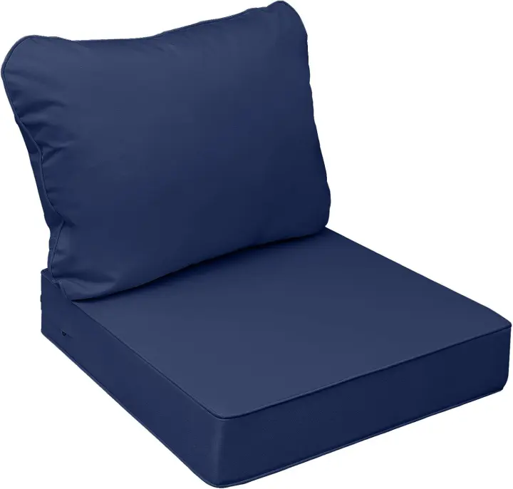 Outdoor Replacement Chair Cushion — Seat 24×24×5″ + Back 24×19″ (Single)