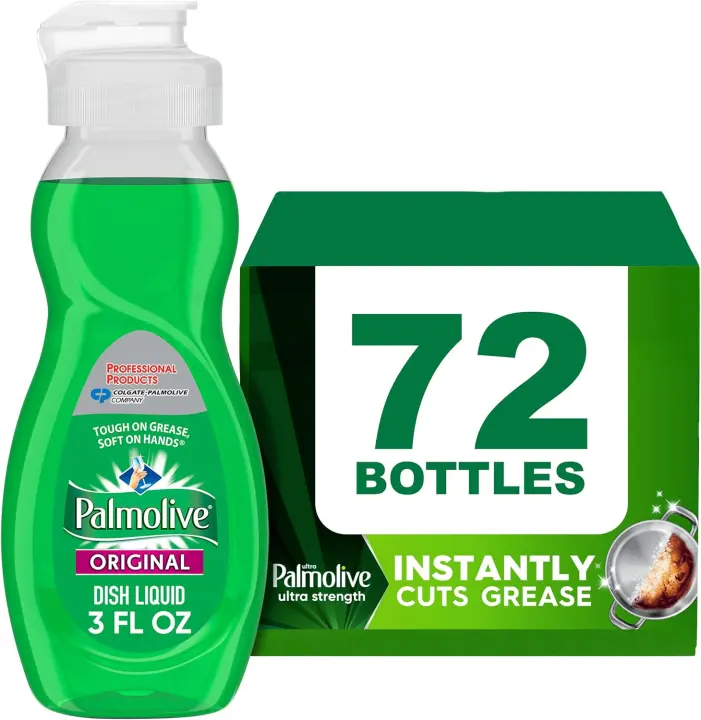 Palmolive Travel Dish Soap — Original Scent 3 fl oz Mini Bottles (72-Pack)