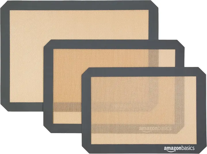 Rectangular Non-Stick Silicone Baking Mat Set — 3 Sizes (Pack of 3)