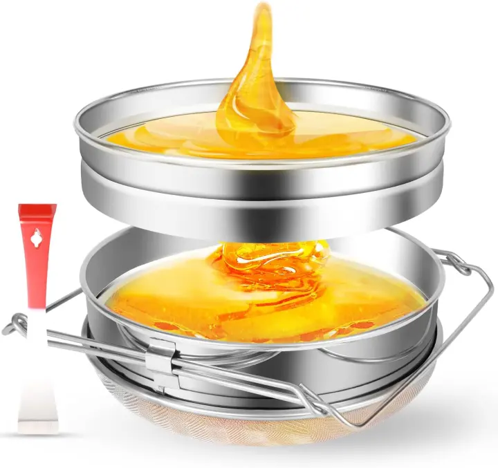 Stainless Steel Double-Sieve Honey Strainer for 5-Gallon Buckets