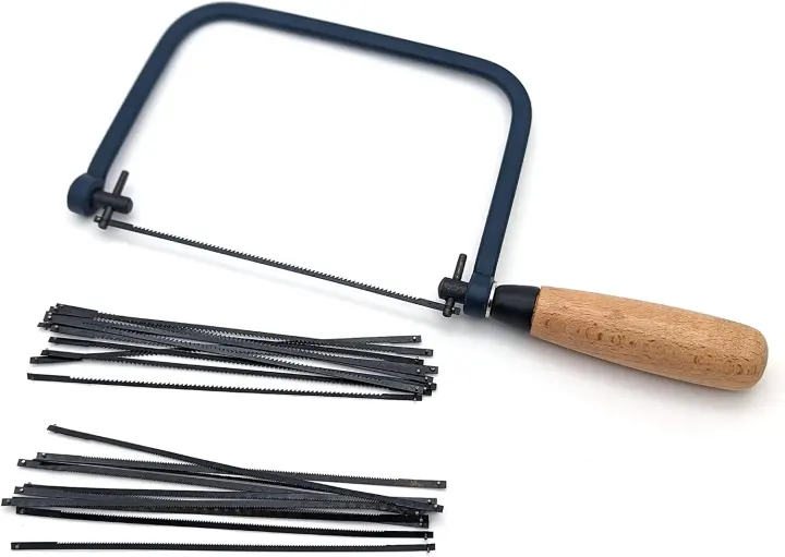 Taytools 777091 6-1/2" Coping Saw Frame with Hardwood Handle & 20 Blades