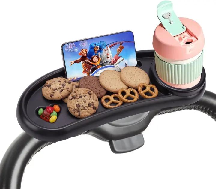 Universal Stroller Snack Tray, Cup & Phone Holder — Fits Major Brands