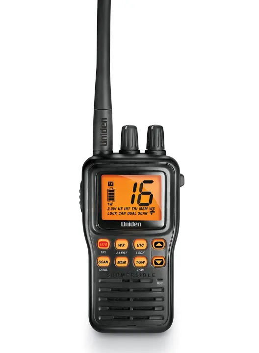 Waterproof Handheld VHF Marine Radio (Submersible, 1/2.5/5W)
