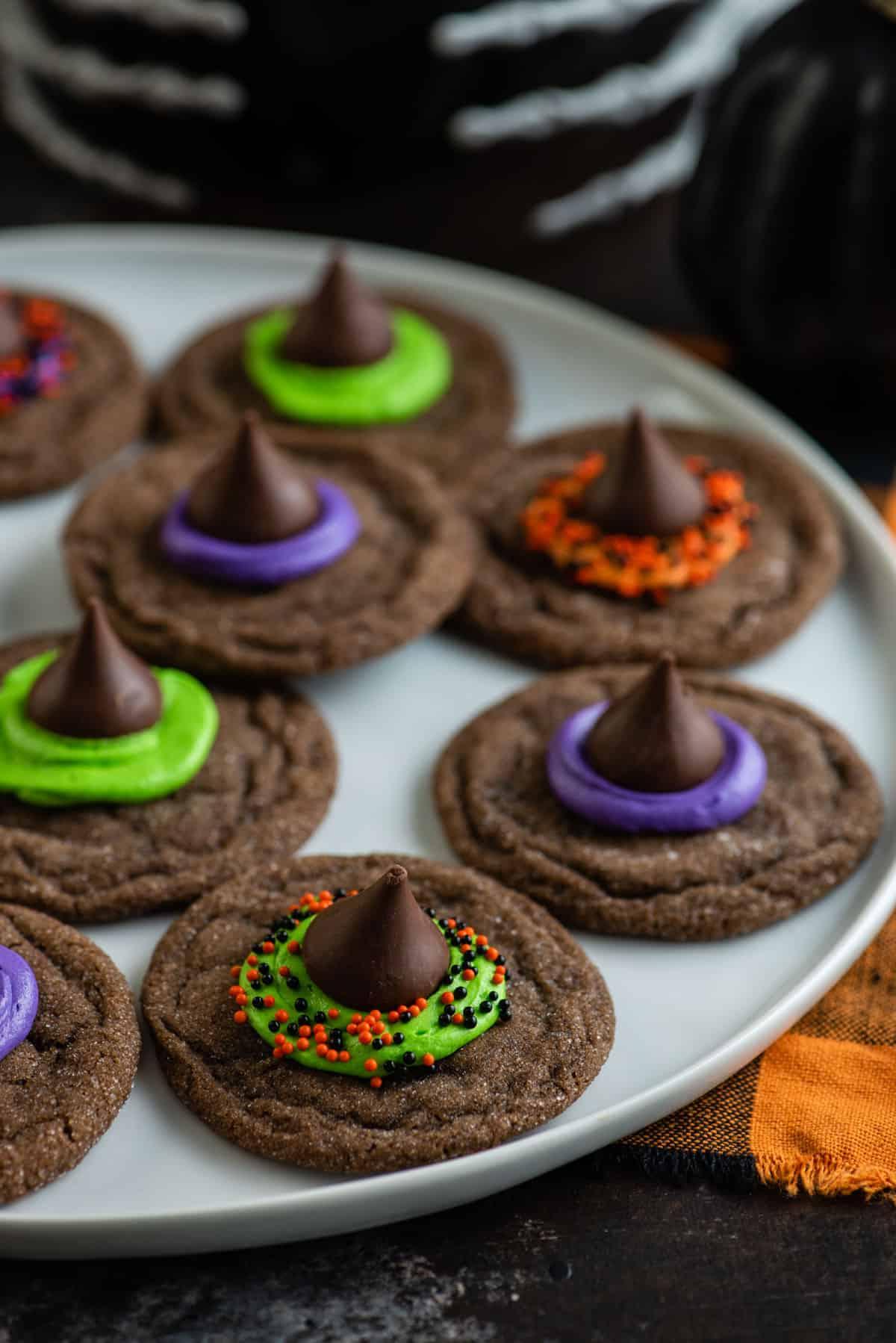 Un piatto di biscotti di Halloween