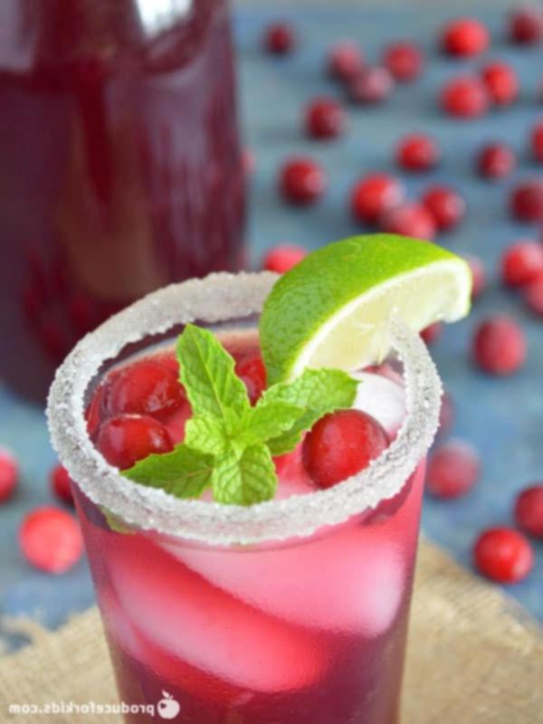 Mocktail Mojito με Ρόδι και Κράνμπερι