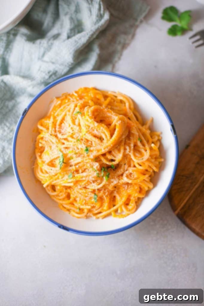 Vegan μακαρόνια κολοκύθας σε 10 λεπτά