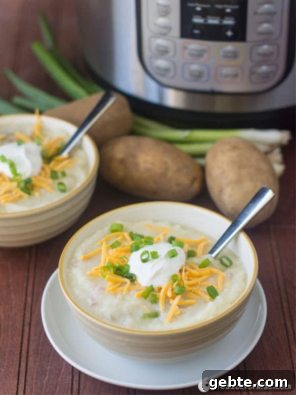 Σούπα ψητής πατάτας Instant Pot