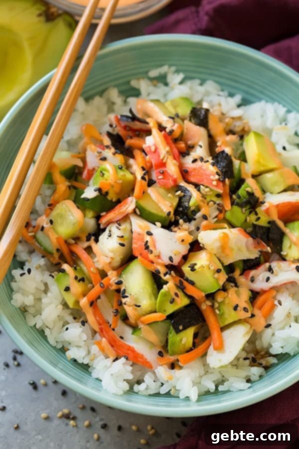 California Roll Sushi Bowl Recipe
