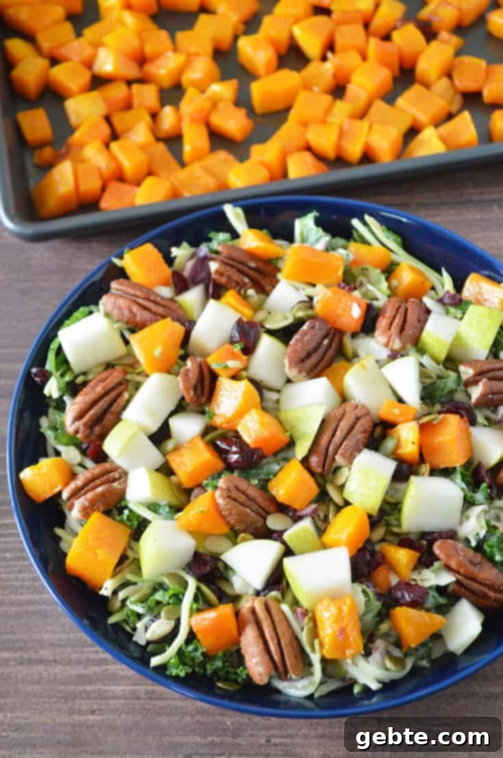 Γλυκιά Σαλάτα Κέιλ με Ψητή Κολοκύθα Butternut