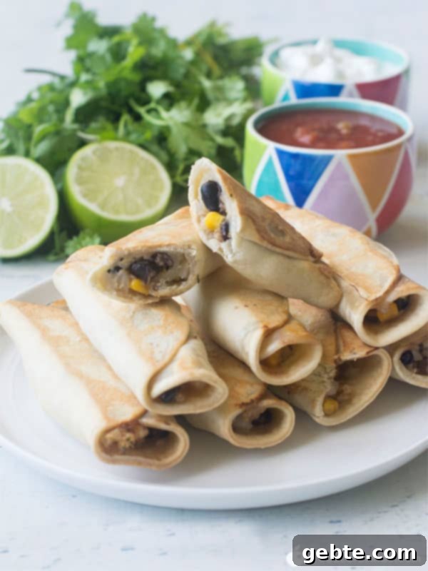 Μεξικάνικα Taquitos με Ρύζι Κουνουπίδι σε Φριτέζα Αέρα