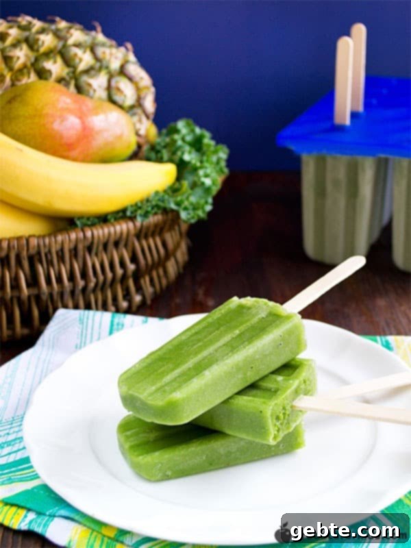Πράσινα smoothie pops