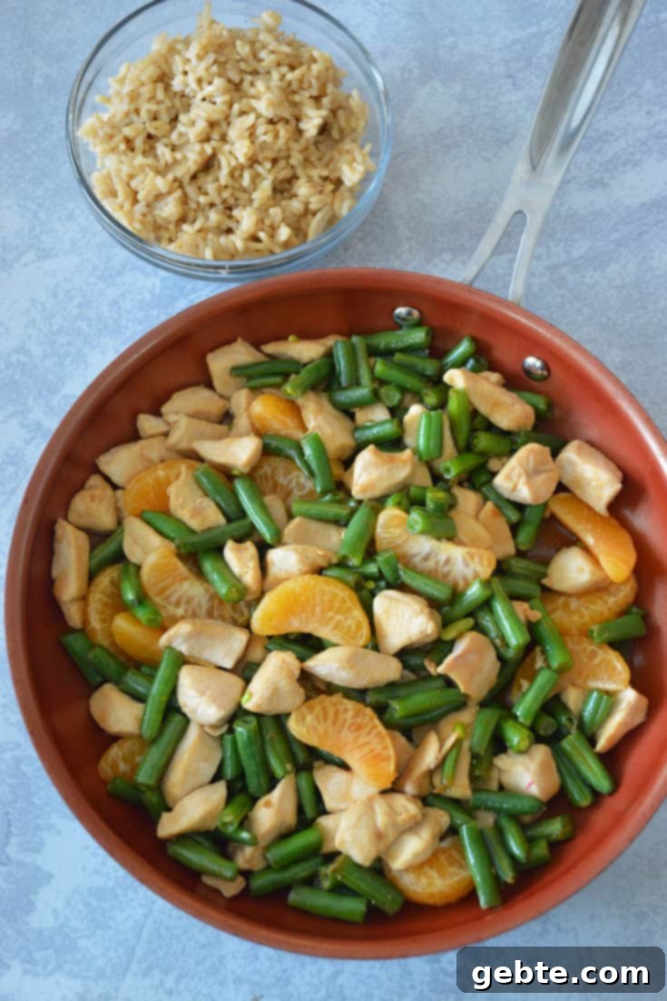 Mandarin Chicken Stir-fry με Πράσινα Φασόλια