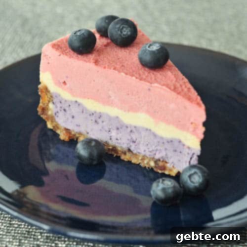 Τριπλό Cheesecake με Στρώσεις Μούρων