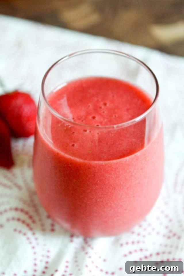 Smoothie με Φράουλα, Γκρέιπφρουτ και Τζίντζερ