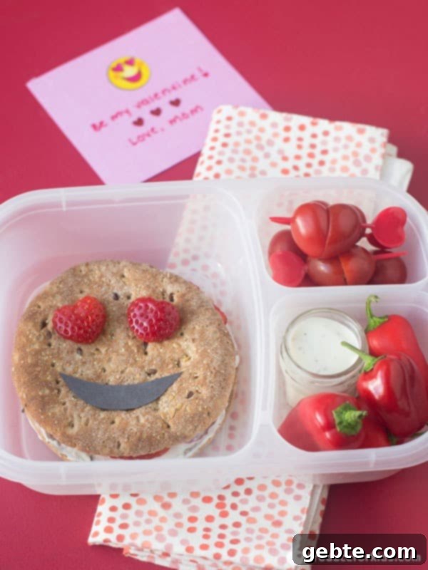 Bento Box με Emojis για την Ημέρα του Αγίου Βαλεντίνου