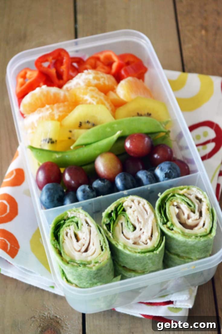 Bento Box Ουράνιο Τόξο με φρούτα και λαχανικά.
