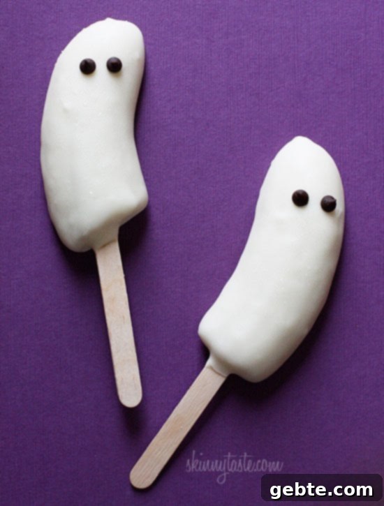 Παγωμένα Μπανάνα Pops «Boo» για Halloween