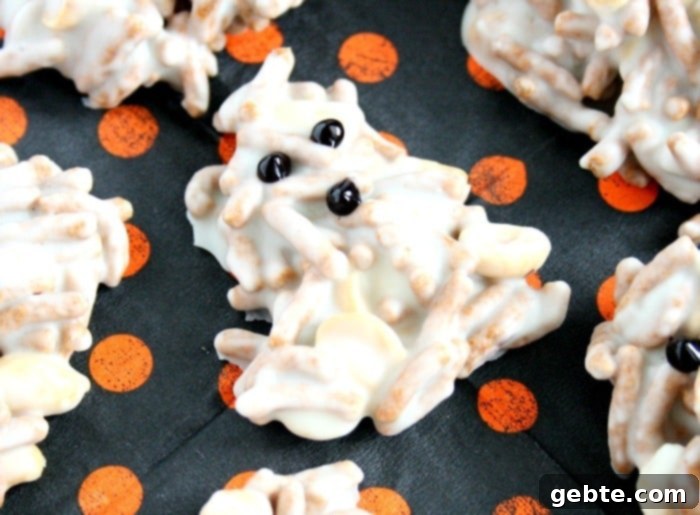 White Chocolate Ghost Haystacks για Halloween