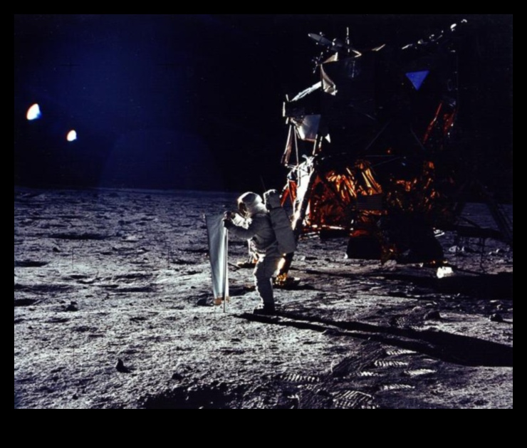 Lunar Legacies: Astronauts' Footsteps on Celestial Shores