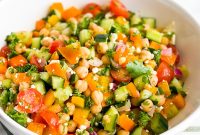 Classic Greek Chickpea Salad Recipe with Feta & Lemon Vinaigrette