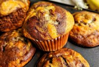 Chocolate Banana Swirl Muffins Recipe — Moist Banana & Chocolate Marble Muffins