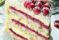 White Chocolate and Cranberry Layered Cake Recipe