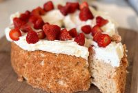 Light and Fluffy Angel Food Cake with Berries & Whipped Cream